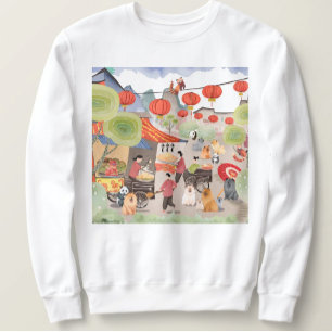 FESTIVE LJUS Chow hund panda lantern festival T Shirt