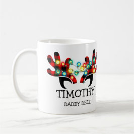 Festive Ljus Rustic Play Hjort Antlers Namn Gift Kaffemugg
