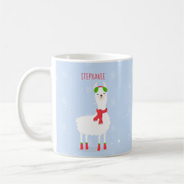 Festive Llama jul, två-tonkaffe Mugg