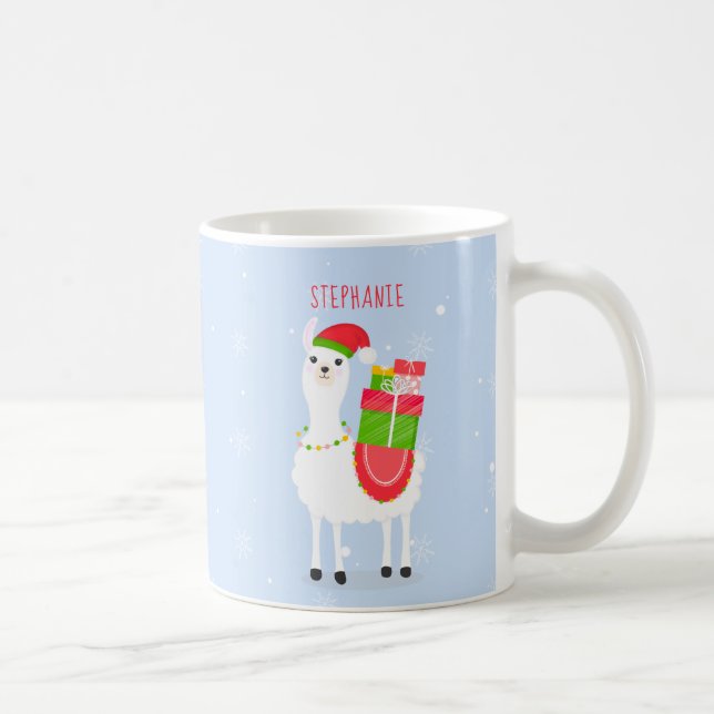 Festive Llama jul, två-tonkaffe Mugg (Höger)