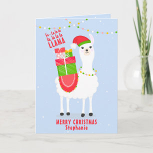 Festive Llama-julen Helgkort