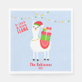 Festive Llama-julen Pappersservett
