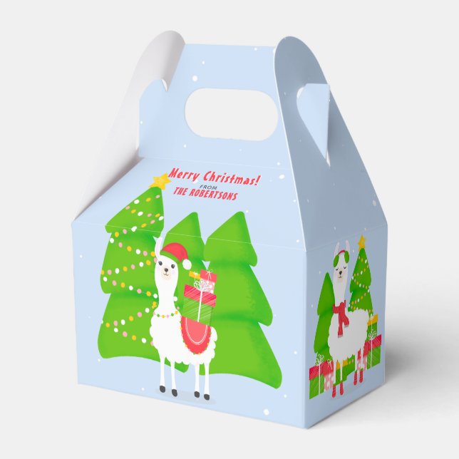 Festive Llama-julen Presentaskar (Framsidan Sidan)