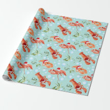 Festive Lobster Wrapping Papper