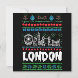Festive London United Kingdom Ugly Christmas  Tack Kort