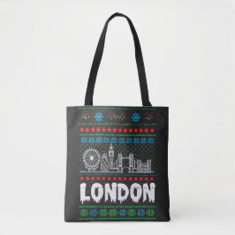 Festive London United Kingdom Ugly Christmas Tygkasse