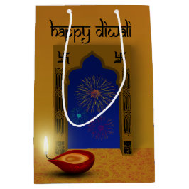 Festive Lycklig Diwali Fireworks - Medium Gift Bag
