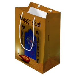 Festive Lycklig Diwali Fireworks - Medium Gift Bag