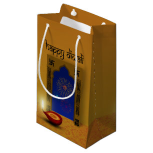 Festive Lycklig Diwali Fireworks - Small Gift Bag