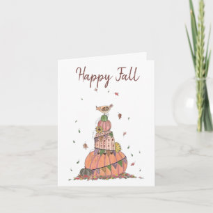 Festive Lycklig Fall Pumpkin Stack med Chicken Kort