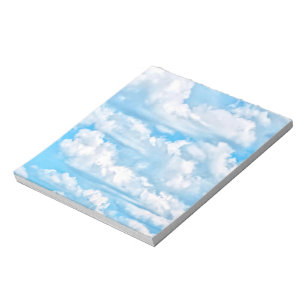 Festive Lycklig Sunny Clouds Background Anteckningsblock