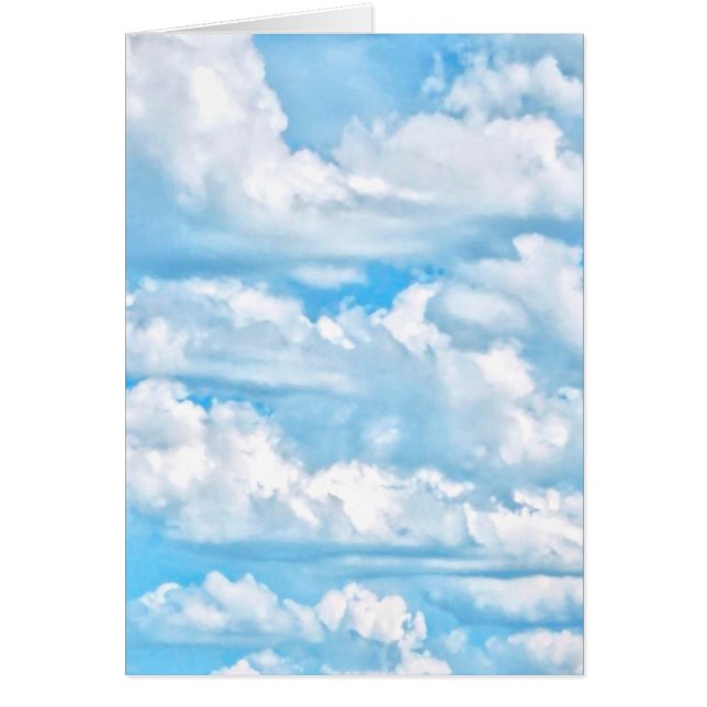 Festive Lycklig Sunny Clouds Background Hälsningskort (Framsidan)