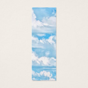 Festive Lycklig Sunny Clouds Background Litet Visitkort