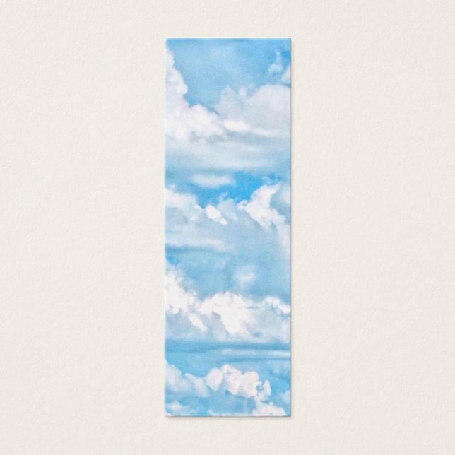 Festive Lycklig Sunny Clouds Background Litet Visitkort (Framsidan)