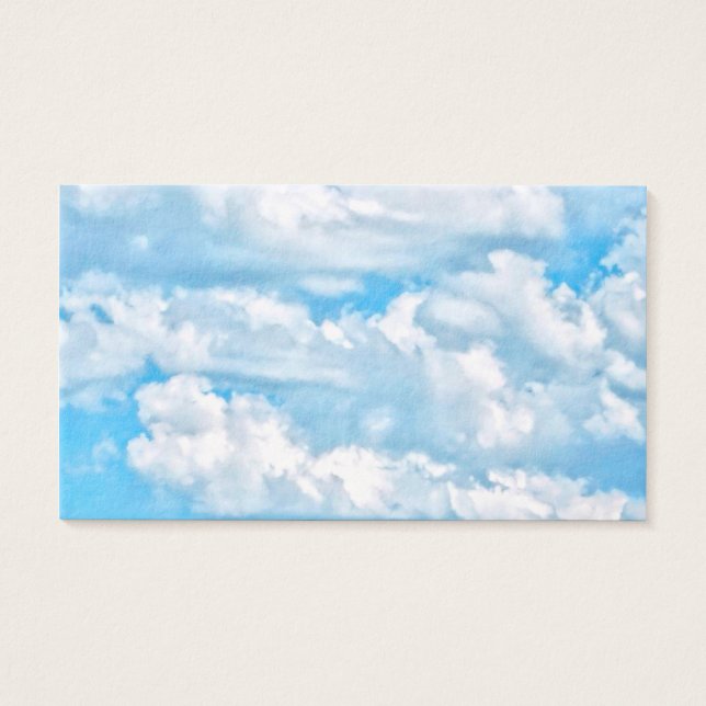 Festive Lycklig Sunny Clouds Background Visitkort (Framsidan)
