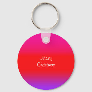 Festive Magenta Red Lila Ombre Gradient Mönster Nyckelring