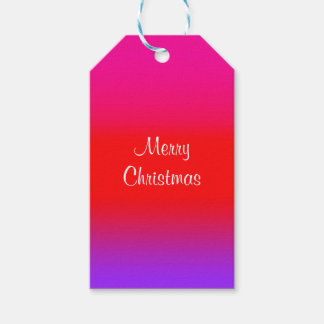 Festive Magenta Red Lila Ombre Gradient Mönster Presentetikett