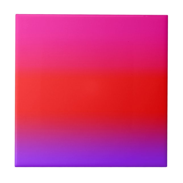 Festive Magenta Red Lila Ombre Kakelplatta (Framsidan)