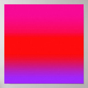 Festive Magenta Red Lila Ombre Poster