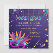 Festive Mardi Gras Masks & Pärlor
