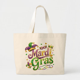 Festive Mardi Gras Tote Bag – Carnival Parade Cele Jumbo Tygkasse