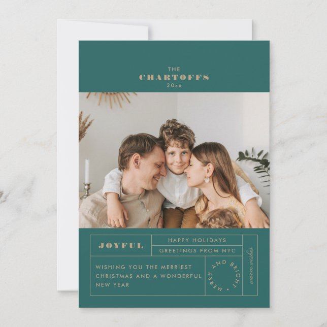 Festive Märkre Flat Helgdag Card Julkort (Framsida)