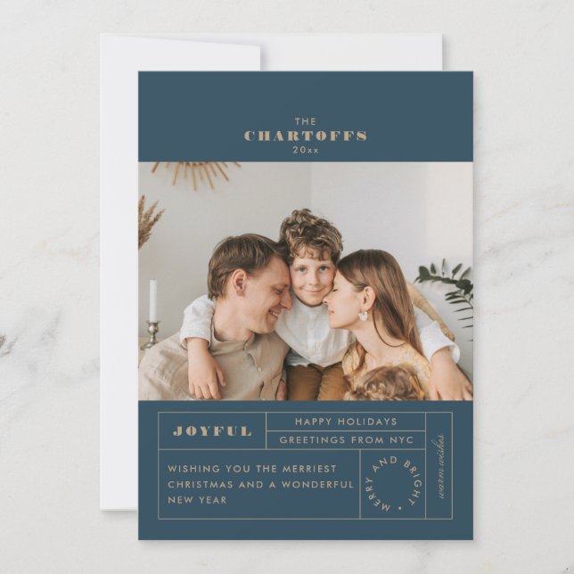 Festive Märkre Flat Helgdag Card Julkort (Framsida)