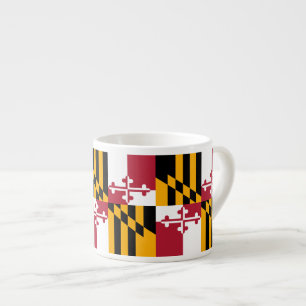 Festive Maryland Statlig flagga Espressomugg