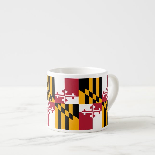 Festive Maryland Statlig flagga Espressomugg (Framsida höger)