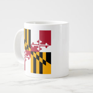 Festive Maryland Statlig flagga Jumbo Mugg