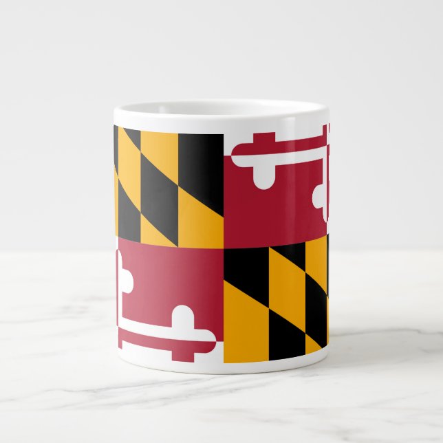 Festive Maryland Statlig flagga Jumbo Mugg (Framsidan)