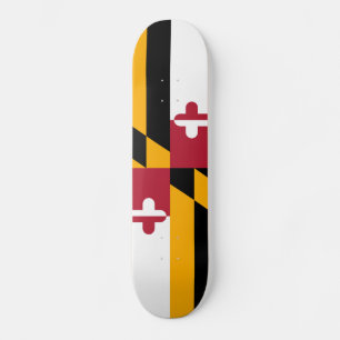 Festive Maryland Statlig flagga Mini Skateboard Bräda 18,7 Cm