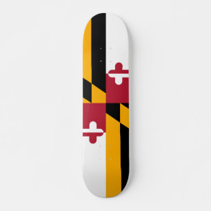Festive Maryland Statlig flagga Skateboard Bräda 21,5 Cm