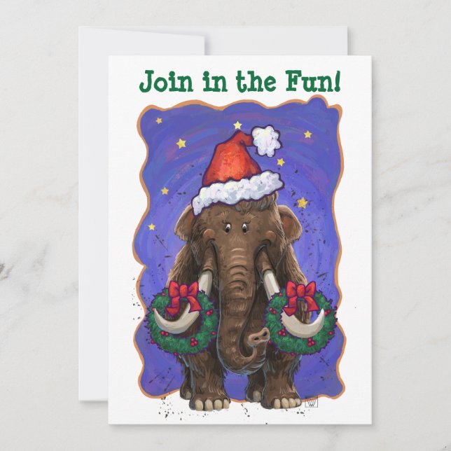 Festive Mastodon Inbjudningar (Framsida)