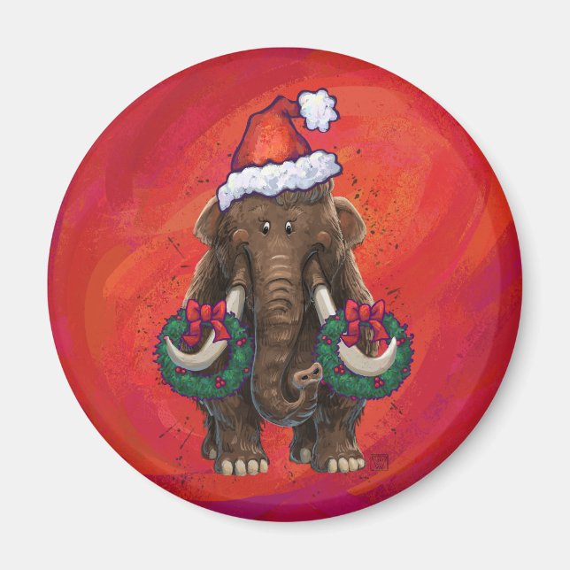 Festive Mastodon on Red Magnet (Framsidan)