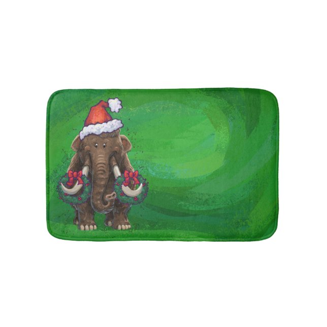 Festive Mastodon på Grönt Badrumsmatta (Framsidan)