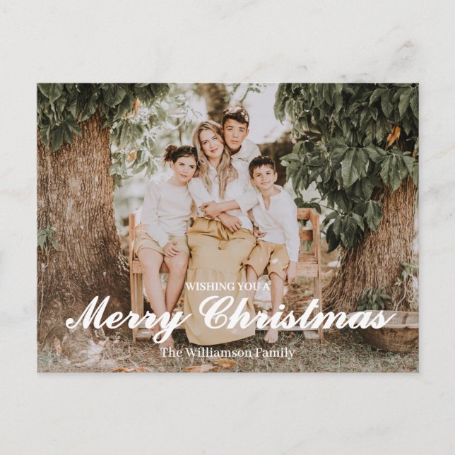 Festive Merry And Bright Christmas  Vykort (Framsida)