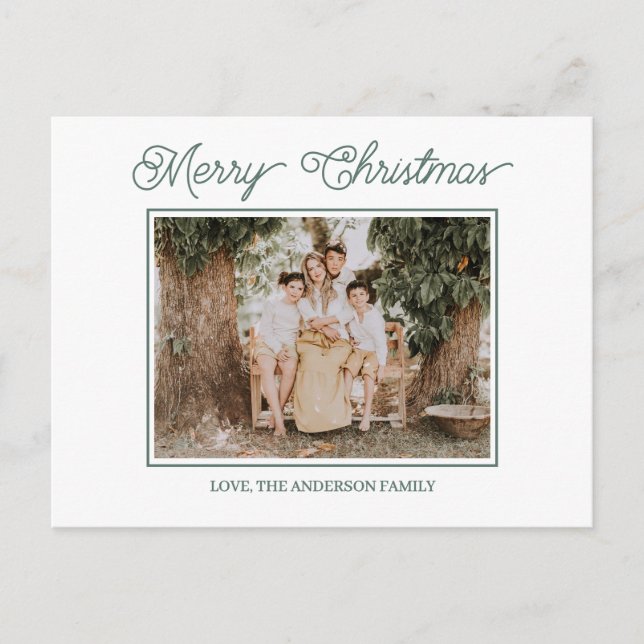 Festive Merry And Bright Christmas  Vykort (Framsida)