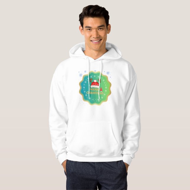 Festive Merry & Bright jul Design - Hoodie (Hel framsida)