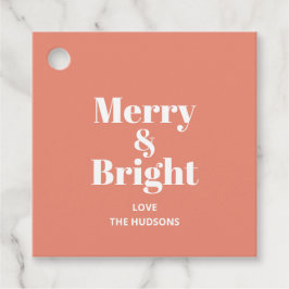 Festive Merry & Bright Jul-Helgdag Gåvor Etiketter