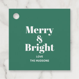 Festive Merry & Bright Jul-Helgdag Gåvor Etiketter