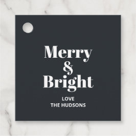 Festive Merry & Bright Jul-Helgdag Gåvor Etiketter