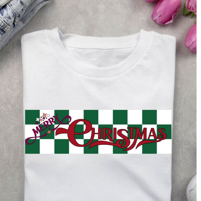 Festive Merry Christmas Holiday  T Shirt (Skapare uppladdad)