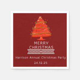 Festive Merry Christmas Napkin Pappersservett