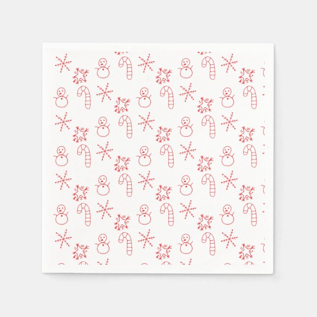 Festive Merry Christmas Napkin Pappersservett (Framsidan)