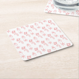 Festive Merry Christmas Napkin Underlägg Papper Kvadrat
