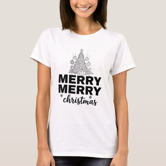 Festive Merry Christmas T-Shirt – Colorful Holiday (Framsida)