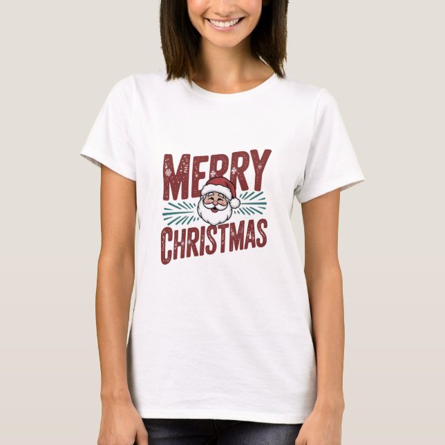 Festive Merry Christmas T-Shirt for Holiday Cheer (Framsida)
