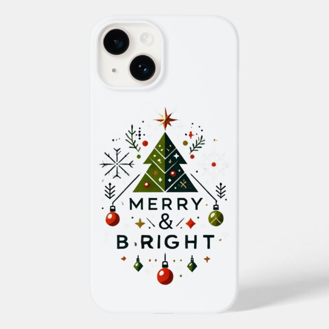 Festive Merry och Bright Julgran Design (Baksida)