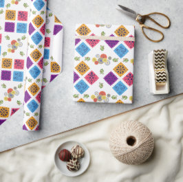 Festive Mexican Papper Fläkt Cactus Wrapping Pappe Presentpapper